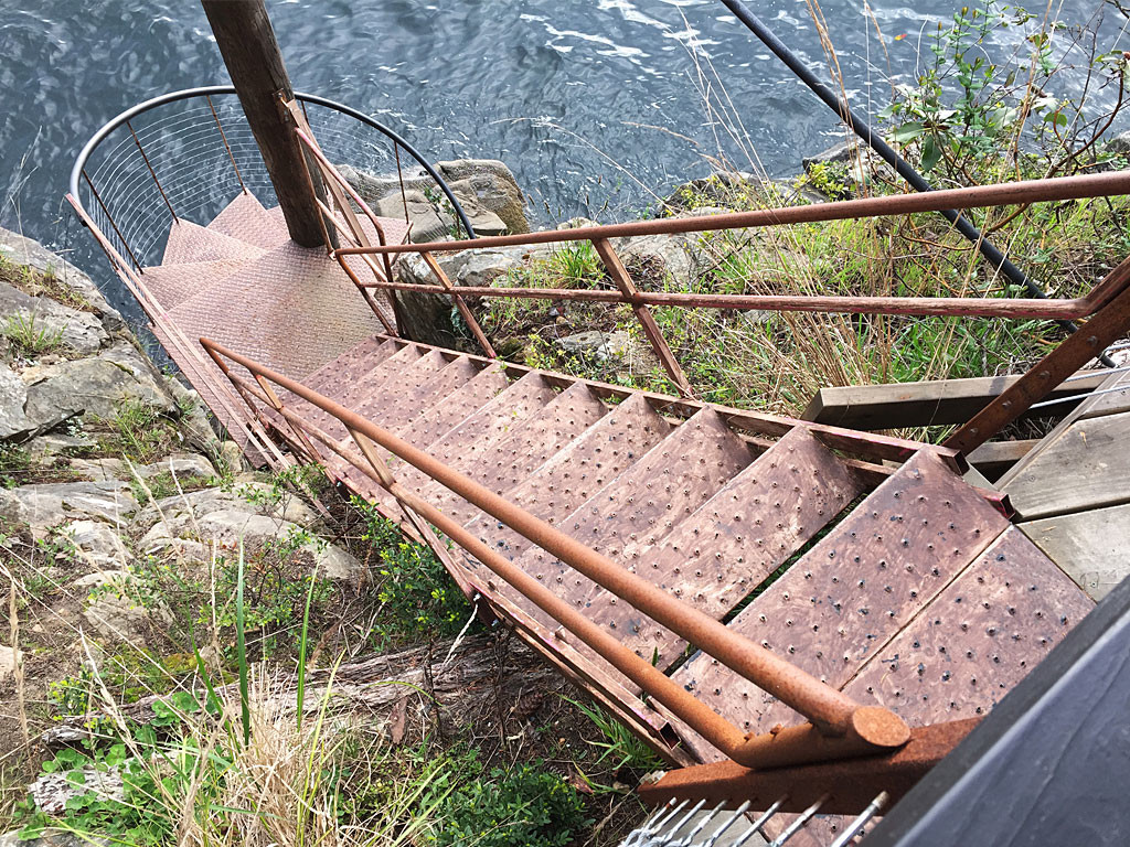 Spiral staircase at Galiano Island