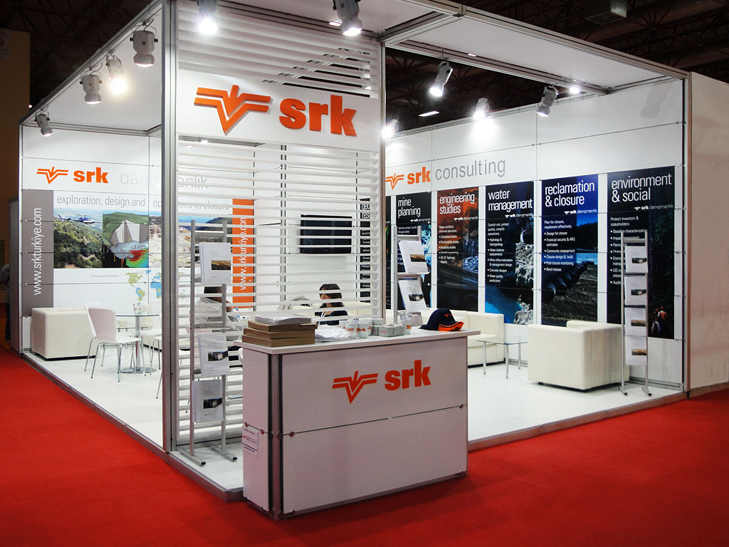 SRK Trade show booth with new branding and display graphics
