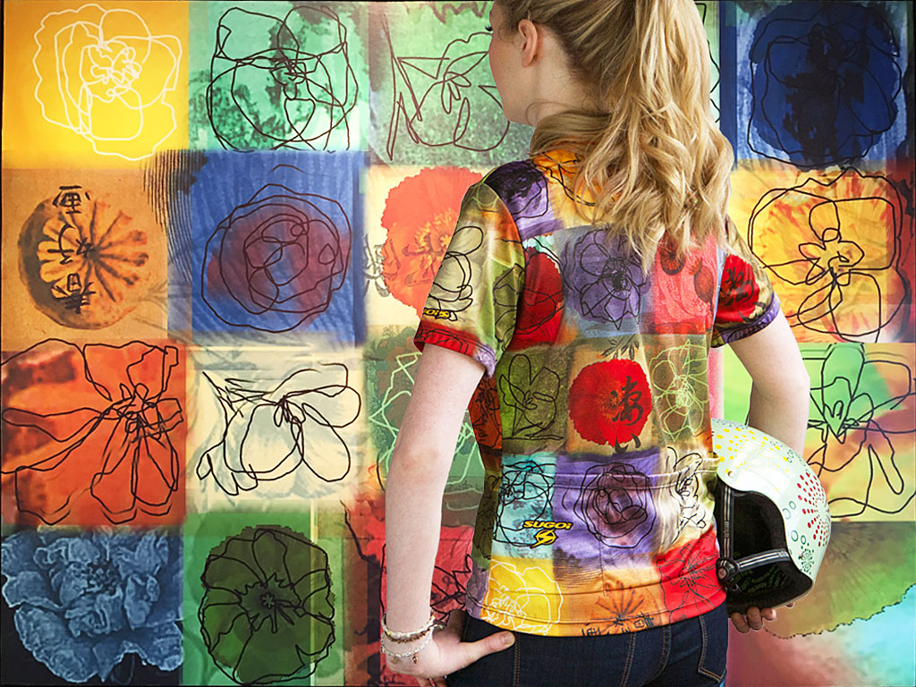 Fabric design for cycling shirt