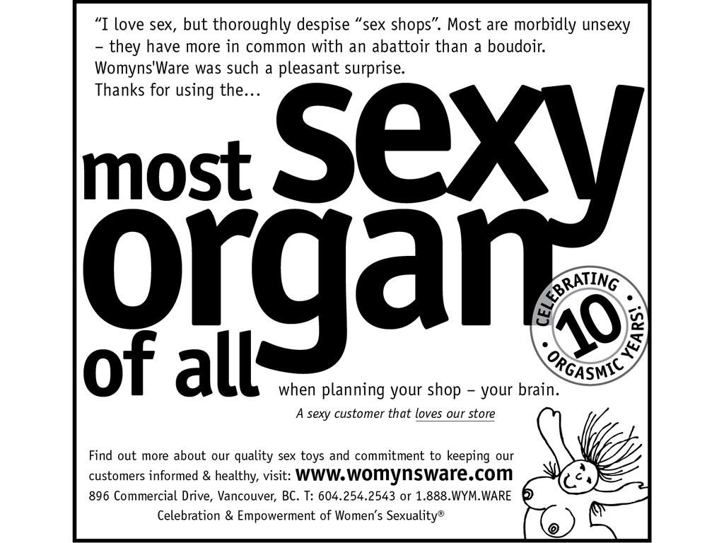 Display ad for Womyns' Ware based on real customer testimonials