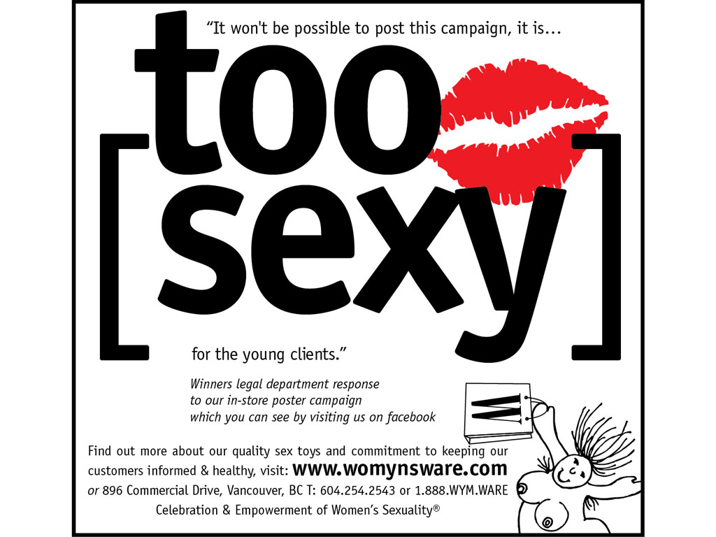 Womyns'Ware censorship ad campaign