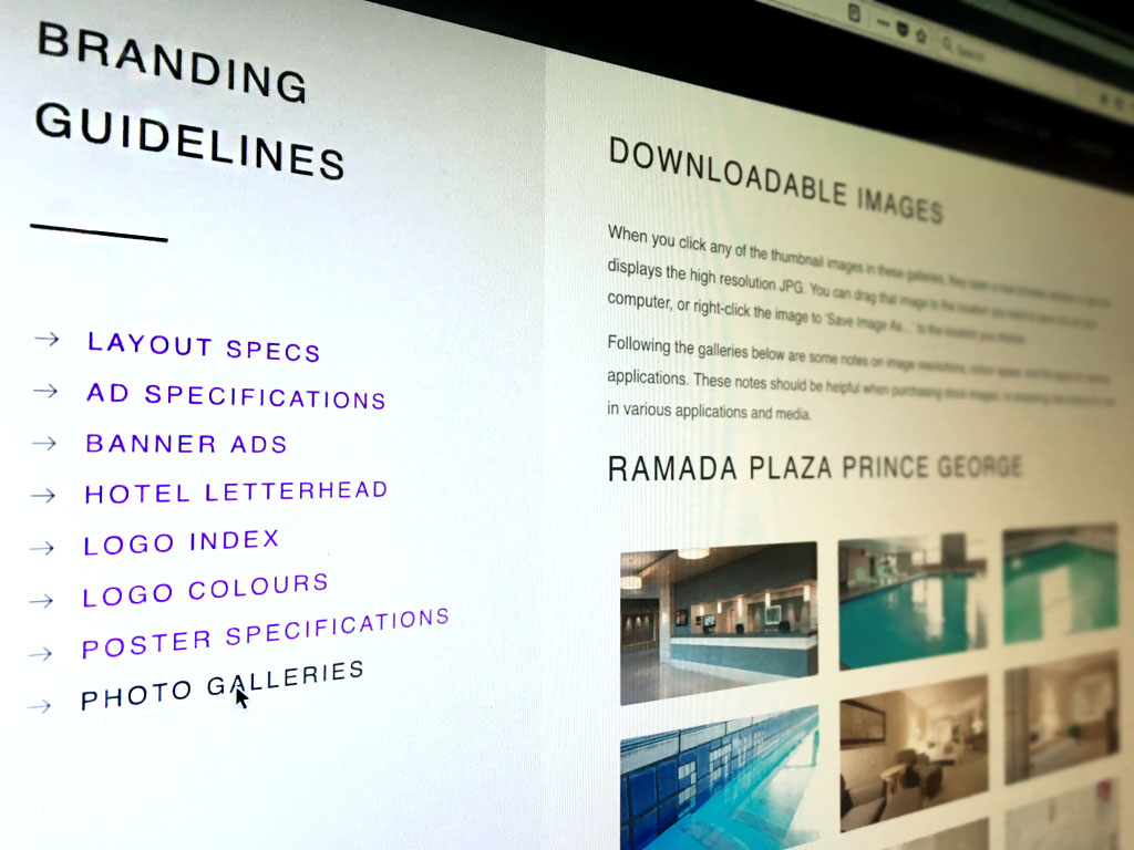 Online hotel branding standards for Days Hospitality